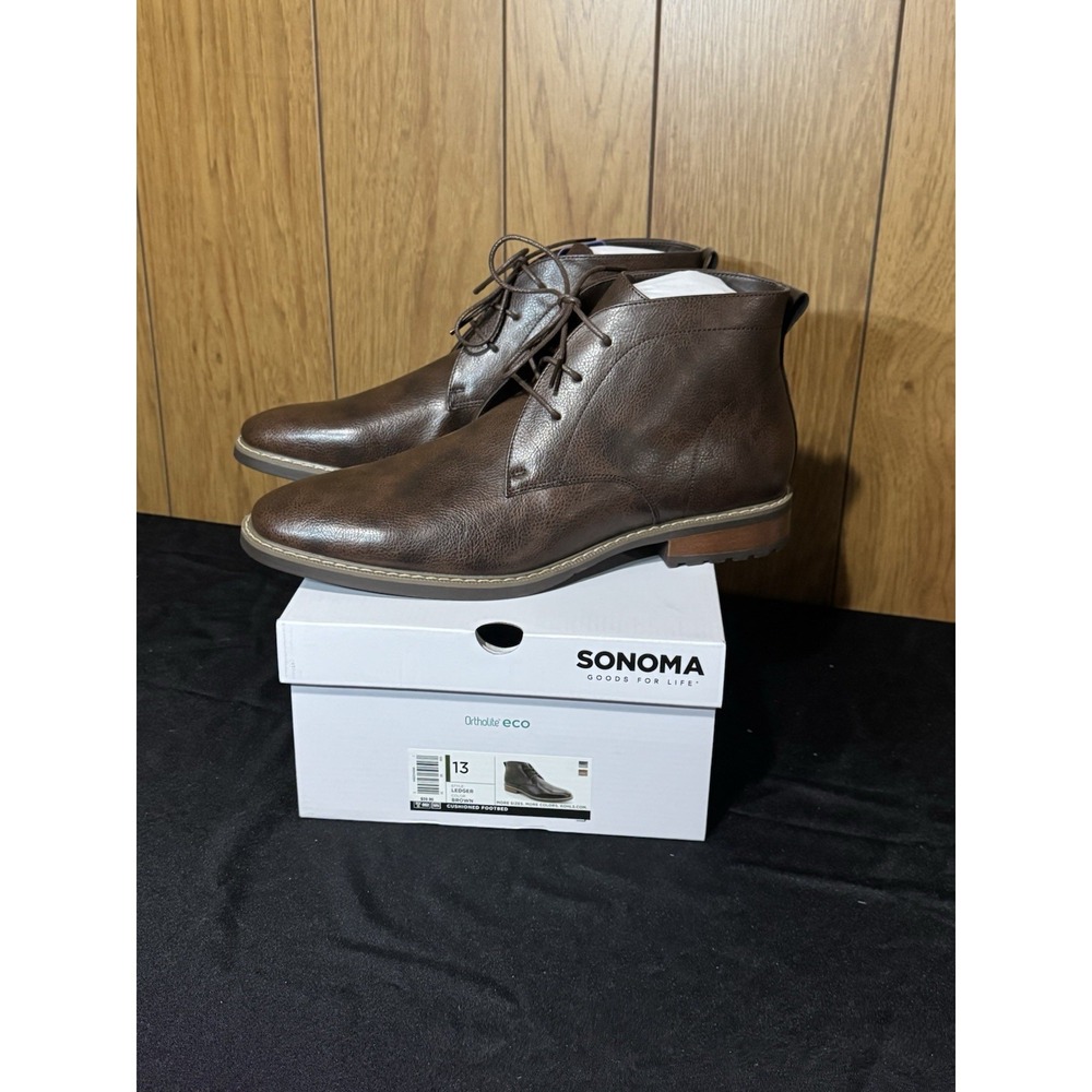 NEW‎ Somona Men's Size 13 Dark Brown Ledge Dress Shoe - Picture 2 of 5